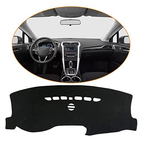 Car Dashboard Cover for Ford Fusion Mondeo 2013-2018 Dash Mats Shade Protective Pad(Premium Carpet, Black)
