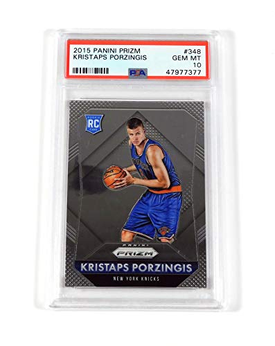 2015-16 Panini Prizm Kristaps Porzingis Rookie #348 Knicks PSA 10 Basketball Graded Card