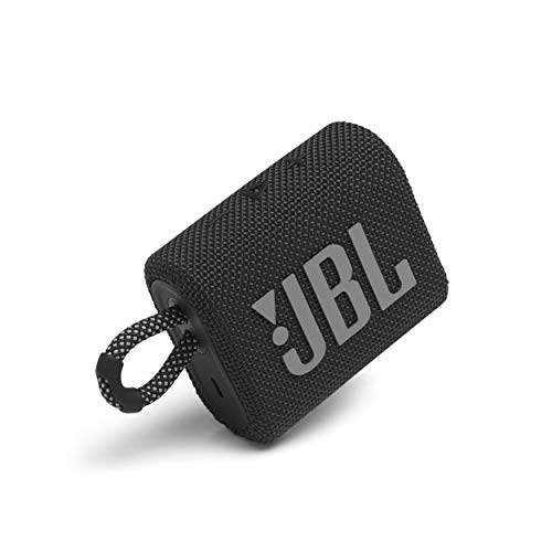 JBL – GO3 Portable Waterproof Wireless Speaker – Black (Renewed)