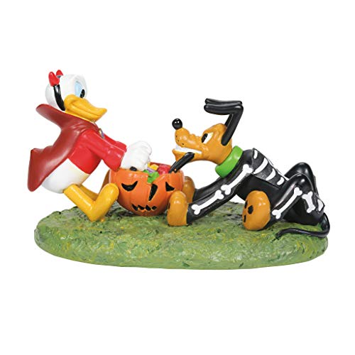 Department 56 Disney Village Halloween Accessories Donald and Pluto’s Tussle Figurine, 2.25 Inch, Multicolor