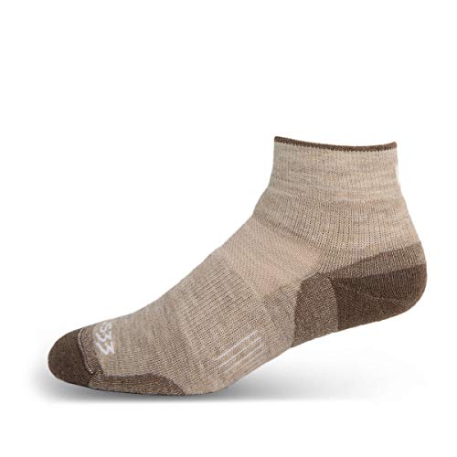 Minus33 Merino Wool Clothing Mountain Heritage All Season Lightweight Ankle Socks Oatmeal L Made in USA New Hampshire