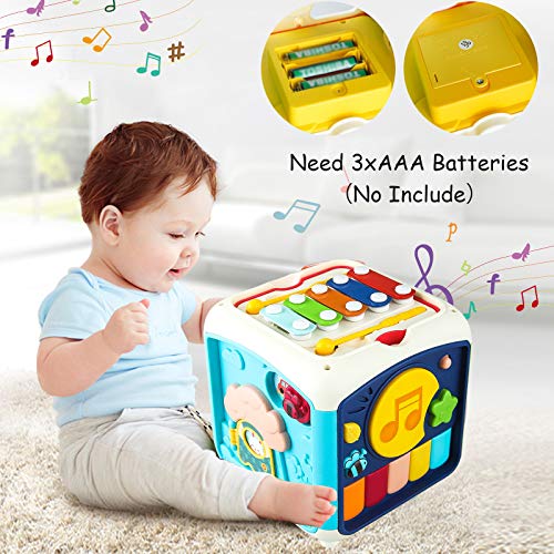 Tikooere Activity Cube Toys for 1 Year Old Gift,Toddler Toy for 12-18 Mouths with Music,Educational Learning Toys Christmas Birthday Gifts for Boys Girls Toddlers 1 2 3 Years Old(Green) | The Storepaperoomates Retail Market - Fast Affordable Shopping