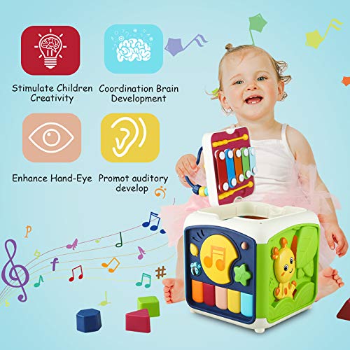 Tikooere Activity Cube Toys for 1 Year Old Gift,Toddler Toy for 12-18 Mouths with Music,Educational Learning Toys Christmas Birthday Gifts for Boys Girls Toddlers 1 2 3 Years Old(Green) | The Storepaperoomates Retail Market - Fast Affordable Shopping