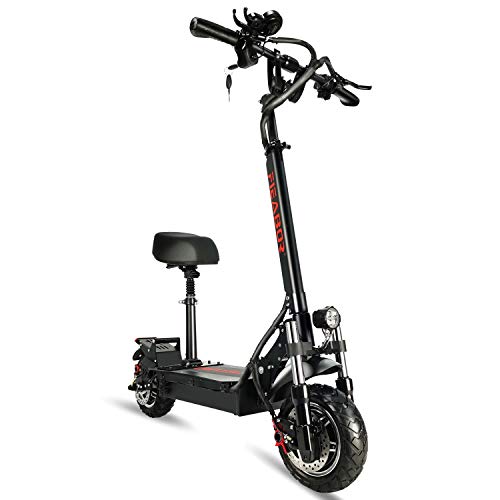 US Warehouse Adult Electric Kick Scooter Q08Plus, 2400W Dual Motor 10” Tubeless Tires Up to High Speed 70KM/H, Foldable and Long Range Battery Two Wheels UL Certified E Scooters