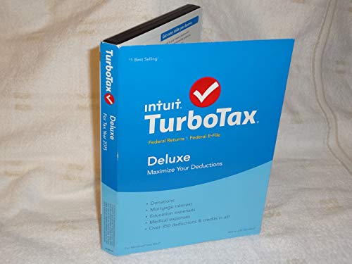 Turbotax 2015 Deluxe Tax Software CD FEDERAL RETURNS ONLY [PC & Mac] [Old Version]