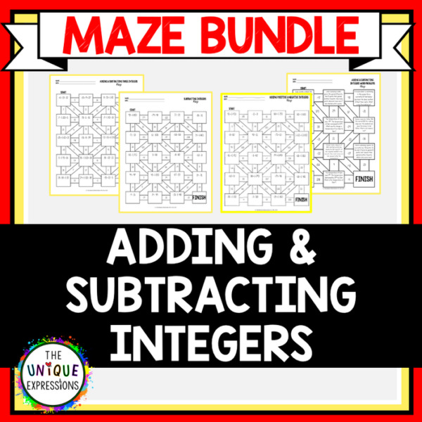 Adding & Subtracting Maze Activity Bundle