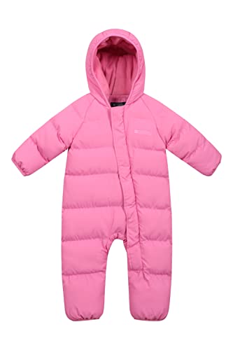 Mountain Warehouse Frosty Toddler Padded Suit – Fleece Lined Snowsuit Pink 12-18 Months