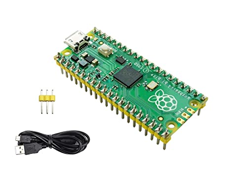 Pre-soldered Raspberry Pi Pico Microcontroller Mini Development Board with Header,Based on RP2040 Chip, Dual-core Arm Cortex M0+ Processor, High-Performance