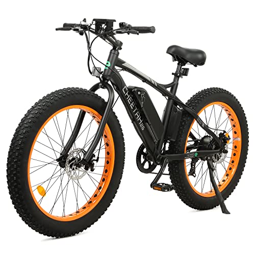 ECOTRIC Cheetah Electric Bike 26″ X 4″ Fat Tire Bicycle 500W 36V 12.5AH Battery EBike Beach Mountain Snow E-Bike Throttle & Pedal Assist for Adults – 90% Pre-Assembled