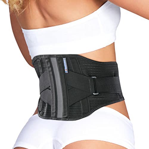 T TIMTAKBO Back Brace for Lower Back Pain women, Back Support Belt for Lifting at Work, Scoliosis Pain Relief Brace for Men and Women Small Black