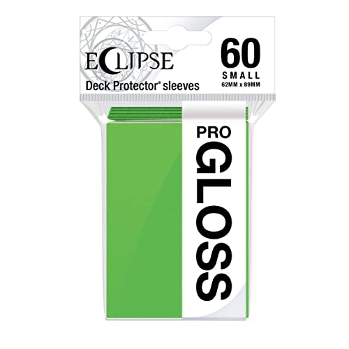 Ultra Pro – Eclipse Gloss Small Sleeves 60 Count (Lime Green) – Protect All Your Gaming Cards , Sports Cards, and Collectible Cards with Ultra Pro’s ChromaFusion Technology