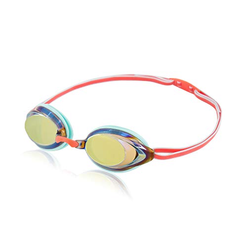 Speedo Unisex-Child Swim Goggles Vanquisher 2.0 Junior, Aruba Blue/Amber/Rose Gold