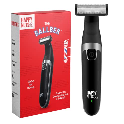 HAPPY NUTS The Ballber™ Groin Trimmer for Men Waterproof Rechargeable Ball Shaver for Men (The Ballber)