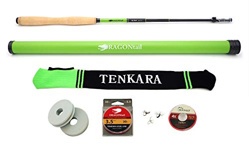 DRAGONtail Mutant zx380 Zoom 3 Length Tenkara Fishing Rod (Soft Action Rod) (with Level Line Kit)