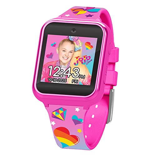 Accutime Kids Nickelodeon JoJo Siwa Educational, Touchscreen Smart Watch Toy for Girls, Boys, Toddlers – Selfie Cam, Learning Games, Alarm, Calculator, Pedometer & More (Model: JOJ4252AZ)