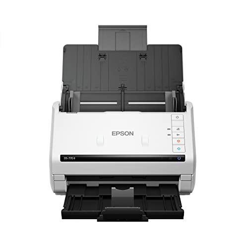 Epson DS-770 II Color Duplex Document Scanner for PC and Mac, with 100-page Auto Document Feeder (ADF), Twain and ISIS Drivers