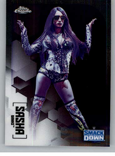 2020 Topps Chrome WWE #57 Sasha Banks SmackDown Wrestling Trading Card