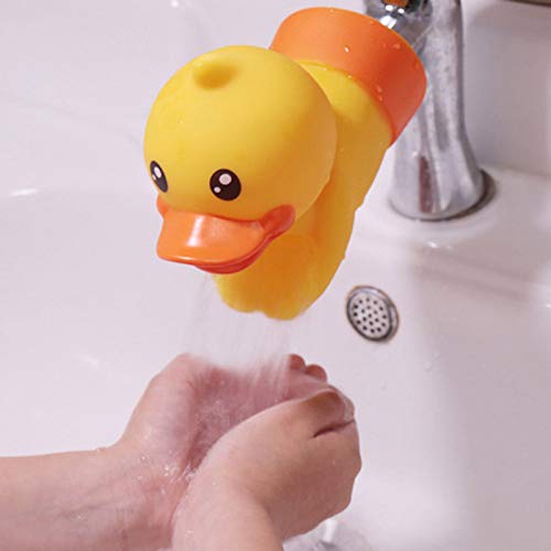 Children’s Faucet Extender Bath Spout Cover for Baby: Sink Extension Hand Washing – Kids Toddler Bathroom Bathtub Fun & Safety – Child Kitchen Accessories (Ducks)