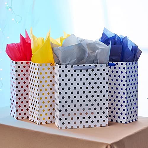 SUNCOLOR 4 Pack Large Gift Bags With Tissue Paper for Valentines’s day, Birthday, Father’s Day, Mother’s and More | The Storepaperoomates Retail Market - Fast Affordable Shopping