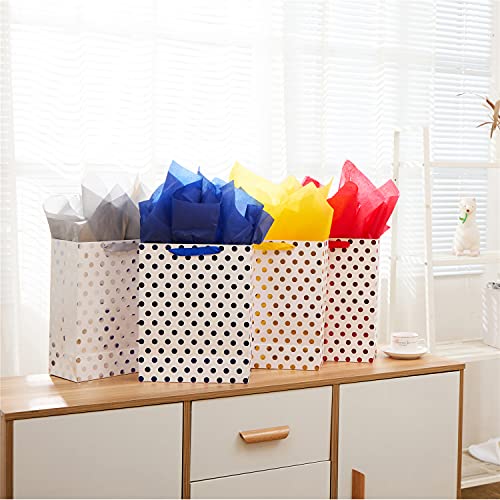 SUNCOLOR 4 Pack Large Gift Bags With Tissue Paper for Valentines’s day, Birthday, Father’s Day, Mother’s and More | The Storepaperoomates Retail Market - Fast Affordable Shopping