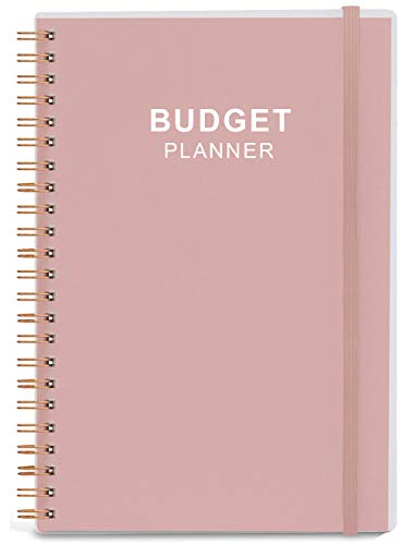 Budget Planner – Monthly Finance Organizer with Expense Tracker Notebook to Manage Your Money Effectively, Undated Finance Planner/Account Book, Start Anytime, 1 Year Use, A5, Rose
