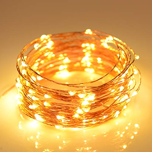 LED String Lights, 44Ft 120 LEDs Waterproof Copper Wire Twinkle String Lights, Decorative Lights for Bedroom, Patio, Garden, Parties, Wedding, Christmas