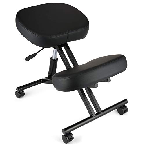 BATHWA Ergonomic Kneeling Chair, Angled Kneeling Chair, Posture Corrective Chair, New & Improved – Adjustable Hydraulic Rod – Moulded Foam Cushion – Caster, Use in Home, Office, or Classroom | The Storepaperoomates Retail Market - Fast Affordable Shopping