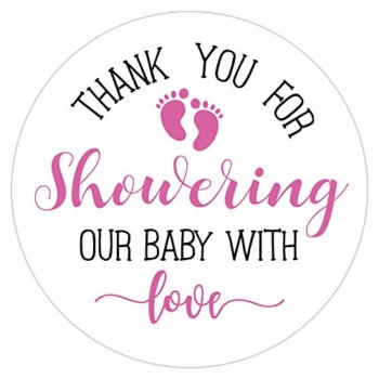 K-Musculo Pink Little Feet Baby Shower Stickers, Thank You for Showering Our Baby with Love Stickers, Baby Shower Favors for Girls, Baby Shower Favor Labels, 2 Inch, Pack of 50. | The Storepaperoomates Retail Market - Fast Affordable Shopping