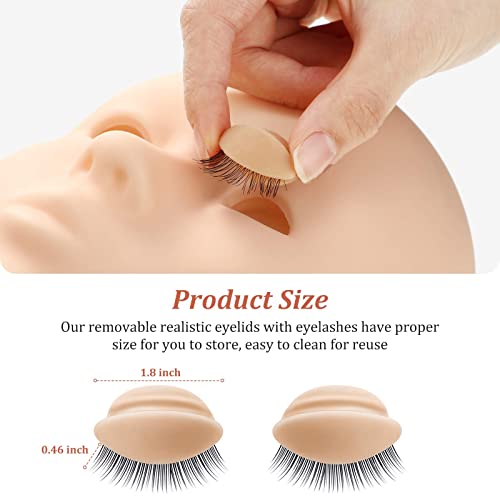 2 Boxes 6 Pairs Replacement Eyelids for Mannequin Head Removable Realistic Eyelids with Eyelashes Mannequin Head Eyelids for Eyelash Training Practice Makeup Eyelash Extensions (Tan Color) | The Storepaperoomates Retail Market - Fast Affordable Shopping