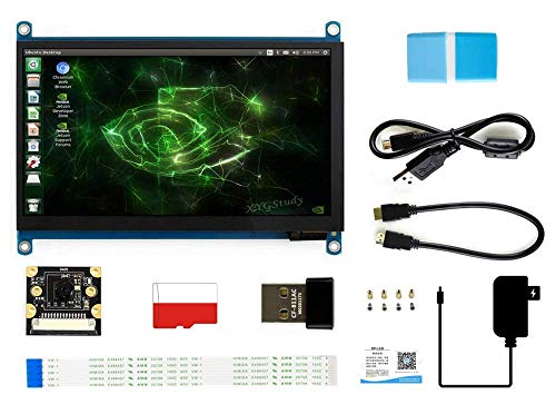 Jetson Nano 2GB Developer Accessories Kit for Small Powerful Computer AI Development Board with 7 inch IPS Touch HDMI Screen LCD Display Micro Card 64GB USB WiFi 8MP Camera Module @XYGStudy (AcceC)