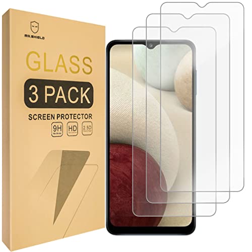 Mr.Shield [3-Pack] Designed For Samsung Galaxy A12 [Tempered Glass] [Japan Glass with 9H Hardness] Screen Protector with Lifetime Replacement