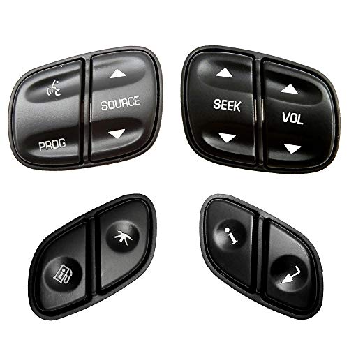 Steering Wheel Control Switch Button Compatible with 2003-2009 Chevy Silverado Suburban Tahoe Avalanche GMC Sierra Yukon Escalade Replaces# 21997738, 21997739, 1999442, 1999443