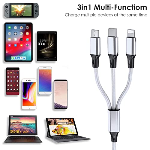 Multi Charging Cable, 10ft 2Pack Multi Phone Charger Cable Braided Universal 3 in 1 Charging Cord Extra Long Multiple USB Cable with USB C, Micro USB Port Connectors for Cell Phones and More | The Storepaperoomates Retail Market - Fast Affordable Shopping