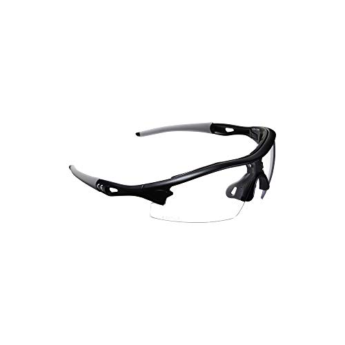 Allen Company Aspect Shooting Safety Glasses, Clear Lenses, ANSI Z87.1+ & CE Rated, Black and Gray, one Size