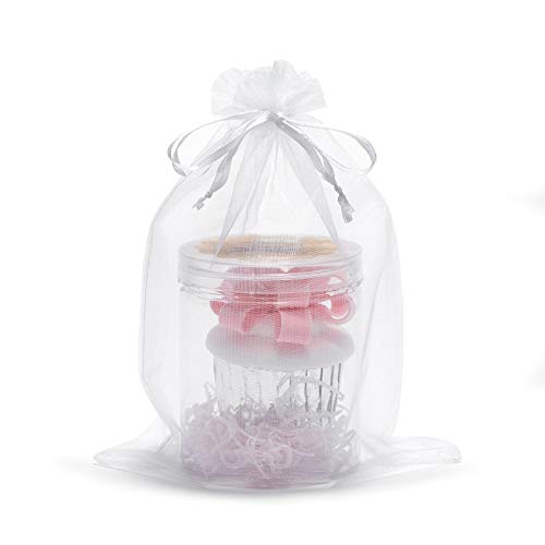 Volanic 50PCS 6X9 Inch Sheer Drawstring Organza Gift Bag Jewelry Pouch Party Wedding Favor Candy Mini Bottle Samples Display Bags