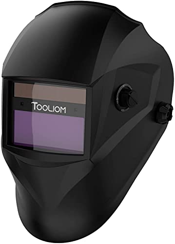 TOOLIOM Welding Helmet Auto Darkening Solar Powered with Adjustable Shade Range 4/9-13 for TIG MIG ARC Welder Hood Welder Mask