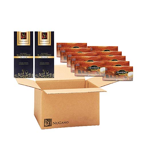 20 Box Nugano Black Coffee + 10 Box Gano Excel Mocha- 100% Certified Ganoderma Lucidium Extract Bold and Flavorful Healthy Gourmet Instant Coffee