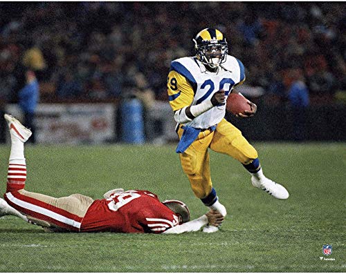 Sports Memorabilia Eric Dickerson Los Angeles Rams Unsigned Running Photograph – Original NFL Art and Prints