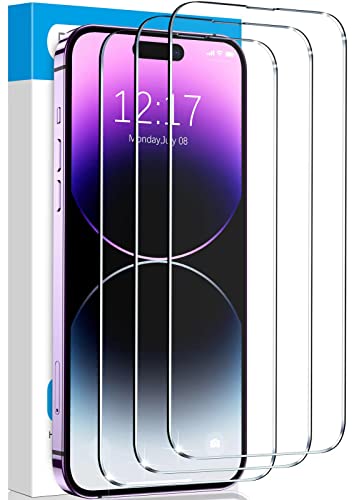 Fotbor for iPhone 14 Pro Max Screen Protector [3 Pack], iPhone 14 Plus & iPhone 13 Pro Max Screen Protector Tempered Glass, Sensor Protection, Full Coverage Ultra Clear 6.7 Inch
