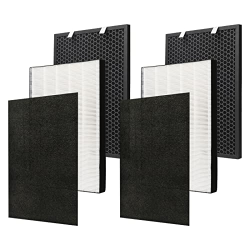 Air220 Air320 Filter 2678 Post Filter and 2677 Activated Carbon Pre Filter for Bissell Air220 Air320, 2 Pack 2678 Post Filters + 2 Pack 2677 Activated Carbon Pre-Filters