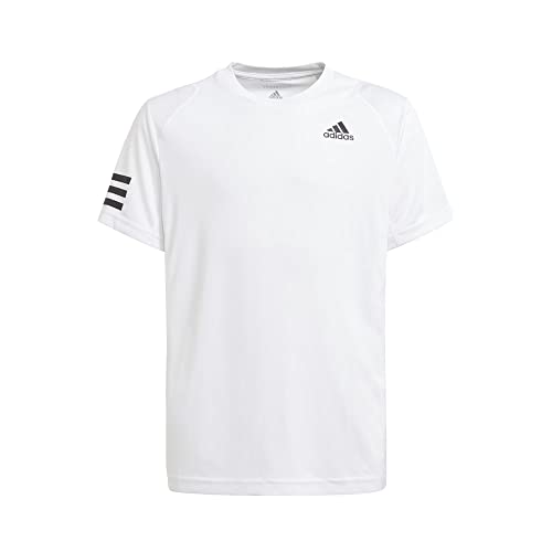 adidas Club Tennis 3-Stripes Tee, Boys//Black, Large