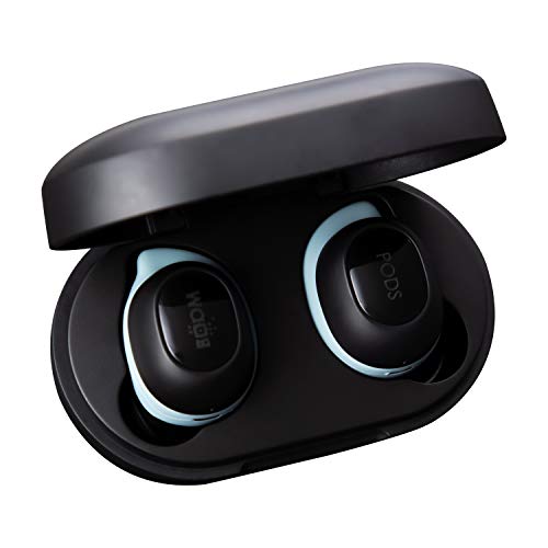 BoomPods Boombuds GS True Wireless – Bluetooth Earbuds IPX5 Water Resistant/Sweatproof Ergofit, Portable Magnetic Charging Case, Best Sports Earphones (Black)