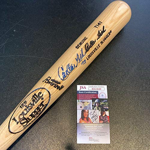 Carlton Fisk Signed Louisville Slugger Game Model Baseball Bat JSA COA – Autographed MLB Bats