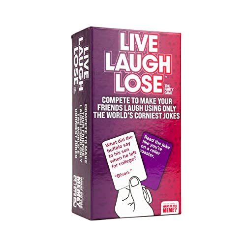 WHAT DO YOU MEME? Live Laugh Lose – The Party Game Where You Compete to Make Corny Jokes Funny