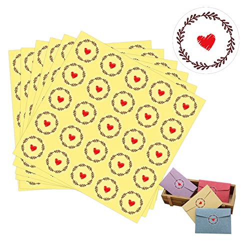 1.5 inch Valentine’s Day Clear Heart Envelope Seals Sticker 2022 New Trend Super Gloss Clear Transparent Retail Package Envelope Seals 300 pcs Round Circle Clear Dot Mail Wafer Seals Labels
