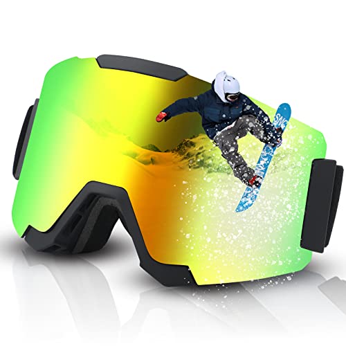 Ski Goggles Anti Fog Clear View Snow Goggles with Interchangeable Lens snowmobile goggles Men & Women