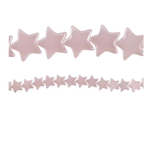 Pink Clear Aurora Borealis Glass Star Beads, 12mm by Bead Landing