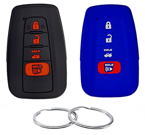 REPROTECTING Silicone Rubber Key Fob Cover Compatible with 2017-2021 Toyota Avalon Camry Corolla Prius RAV4 C-HR HYQ14FBC
