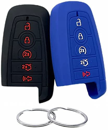 REPROTECTING Silicone Rubber Key Fob Cover Compatible with 2017-2021 Ford Edge Expedition Explorer F-150 F-250 Super Duty F-350 Super Duty Fusion Mustang M3N-A2C93142600 M3N-A2C931426