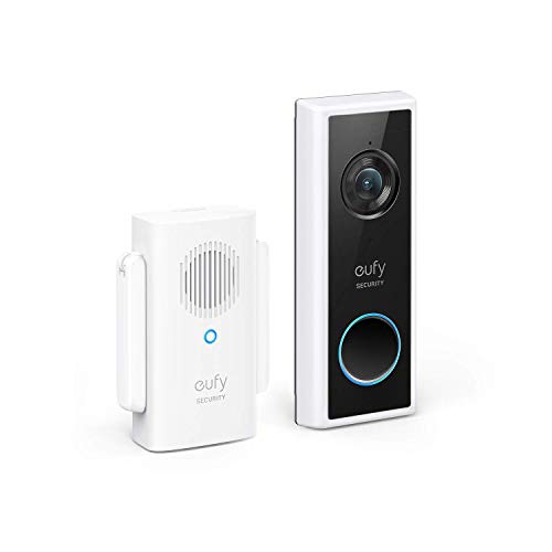 eufy Security, Wi-Fi Video Doorbell Kit, White, 1080p-Grade Resolution, 120-day Battery, No Monthly Fees, Human Detection, 2-Way Audio, Free Wireless Chime (Requires Micro-SD Card) (Renewed)